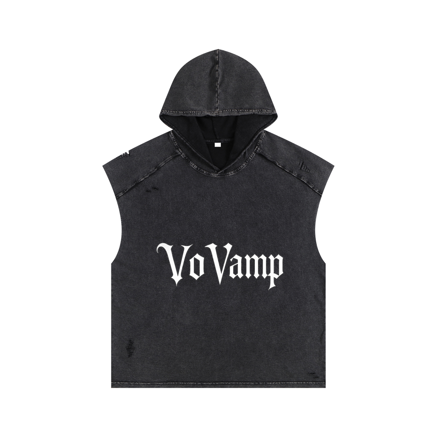 Snow Washed Boxy Hooded Tank Top